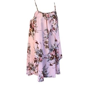 Cellabie Floral Pink Dress, Spagetti Straps. Size Medium.  New with Tags.